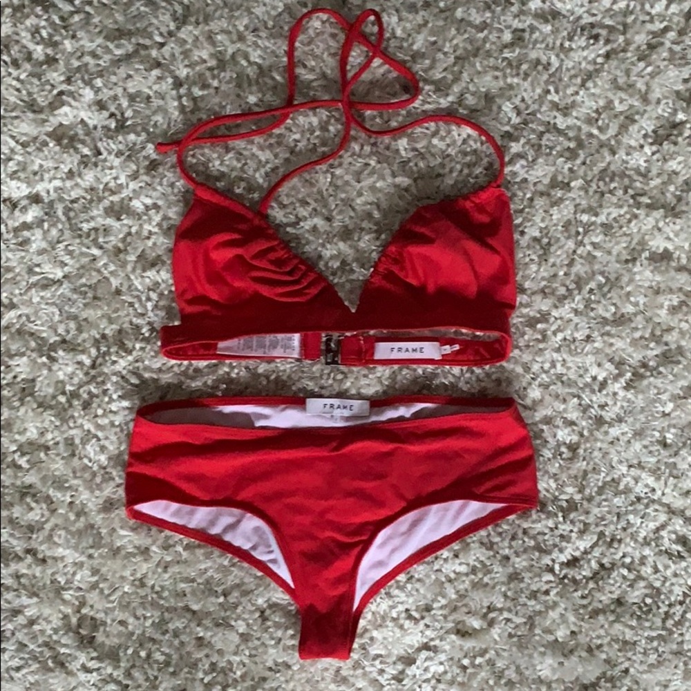 Frame red bikini new never worn